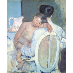 Woman Sitting with a Child in her Arm