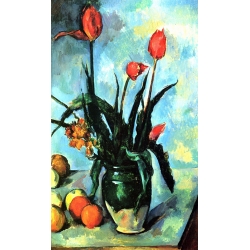 Still Life Vase with Tulips