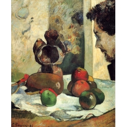 Still Life with Profile of Charles Lavall