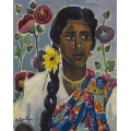 A Woman Wearing a Sari