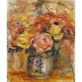 Flowers in a Blue and White Vase 