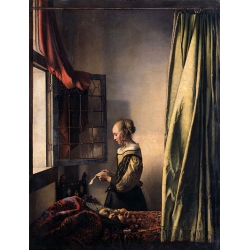 A Young Woman Reading at an Open Window