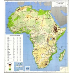 Physical and Political Map of Africa l