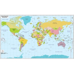 World Map Countries and Capitals